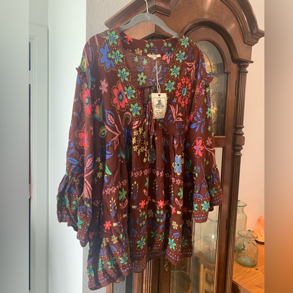 ‘Easel’ Floral Boho Top - Multicolor